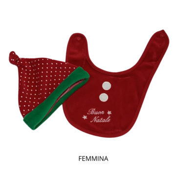 CHRISTMAS SET FOR NEWBORNS HAT + BIB CHRISTMAS S114/1 - S114/4 SOMMARUGA - SITE_NAME_SEO